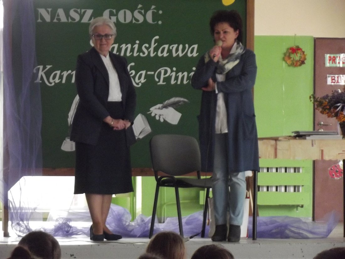 Spotkanie z poetką w Zespole Szkół w Sławsku