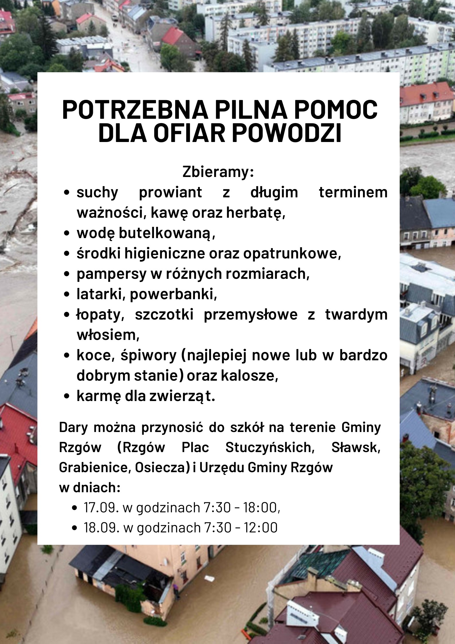 Pomoc dla powodzian!